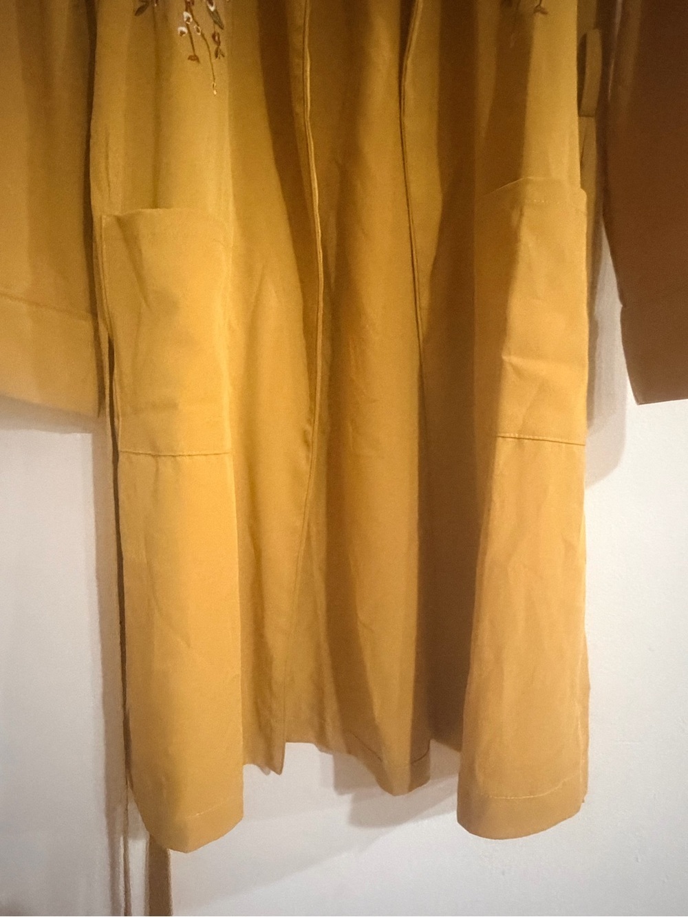 Embroidered Mustard Yellow Robe - Picture 8 of 10